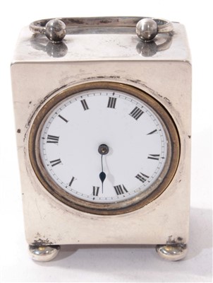 Lot 534 - Silver carriage clock