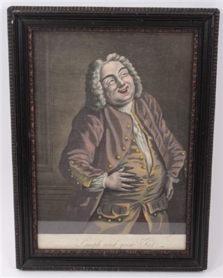 Lot 932 - 18th century humorous hand tinted mezzotint