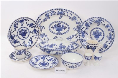 Lot 152 - Extensive collection of Victorian/Edwardian blue and white 'Delph' pattern dinner and tea china - various makers, Approx 65 items.