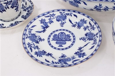 Lot 152 - Extensive collection of Victorian/Edwardian blue and white 'Delph' pattern dinner and tea china - various makers, Approx 65 items.