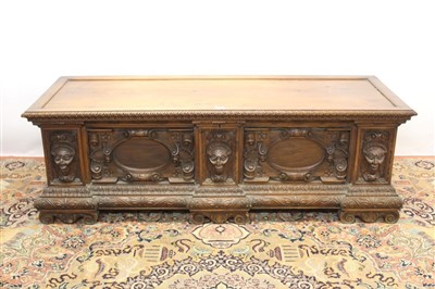 Lot 1306 - 17th century style walnut cassone