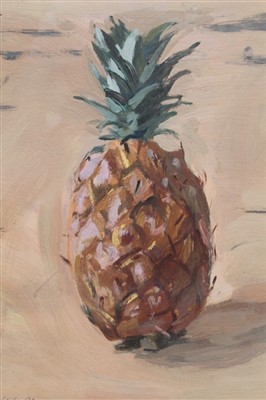 Lot 1189 - John Nash (1932-2018) oil on board - Still life of a Pineapple, signed and dated '90, 33cm x 29cm together with five other still life oils on board, five framed (6)