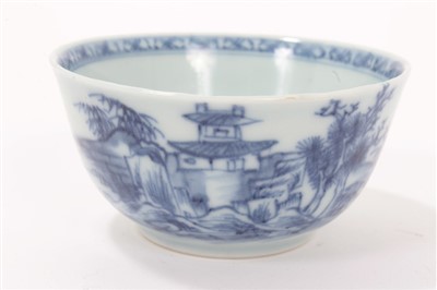 Lot 80 - The Nanking cargo, 18th century Chinese blue and white tea bowl and saucer