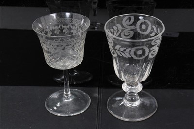 Lot 82 - Collection of Georgian and later drinking glasses