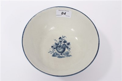 Lot 84 - 18th century Worcester blue and white mother and child pattern bowl