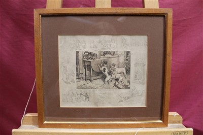 Lot 35 - Frank Paton (1855-1909) pair of signed etchings - ‘Coming Events Cast Their Shadows Before’ and ‘Not at Home’, in glazed frames, 20cm x 24cm