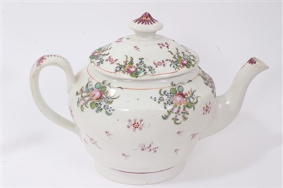 Lot 117 - Late 18th century Newhall polychrome teapot and cover and others