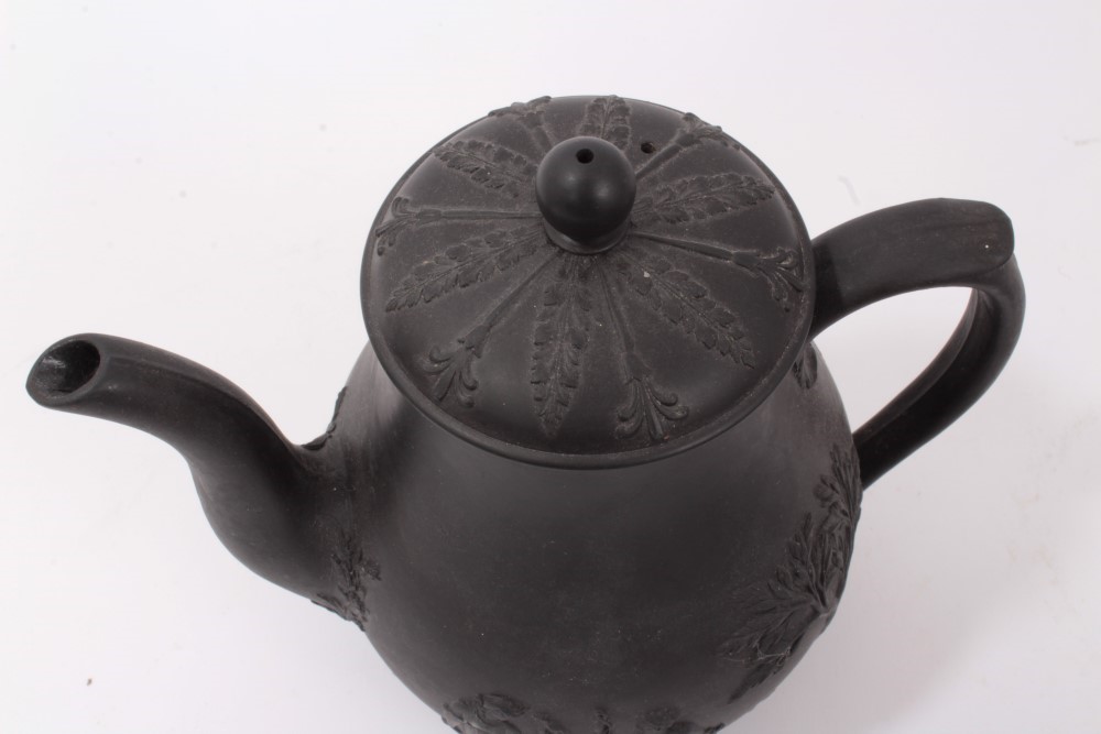 Antique Wedgwood Black Basalt Teapot 