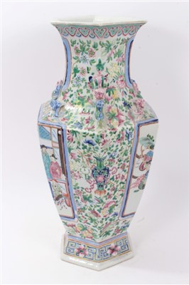 Lot 128 - Late 19th century Chinese porcelain famille rose vase