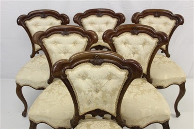 Lot 1762 - A set of six early Victorian mahogany dining chairs