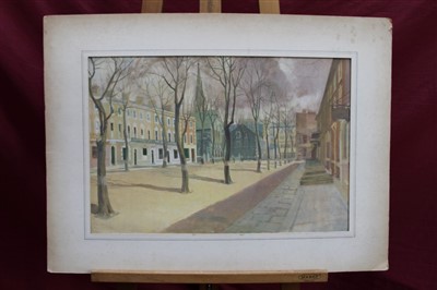 Lot 1229 - Clifford Charles Turner (1920-2018) Collection of works on paper including - Winter Street Scene, mounted, 36cm x 55cm and various others (8)