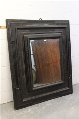 Lot 1431 - Impressive 17th century style Dutch ebonised ripple moulded wall mirror