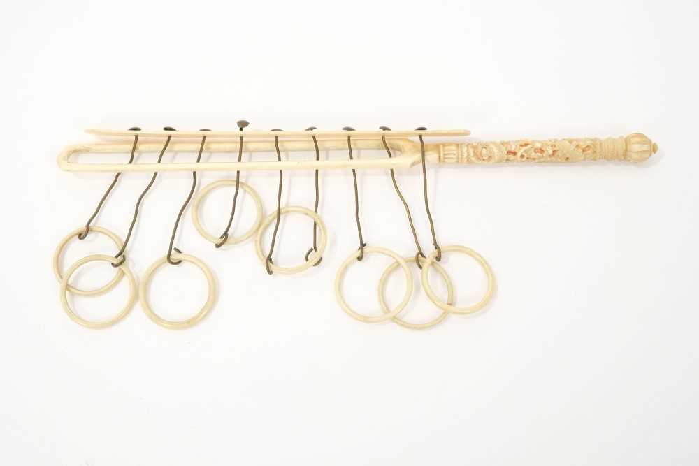 Lot 15 Rare 19th century Chinese Canton carved ivory