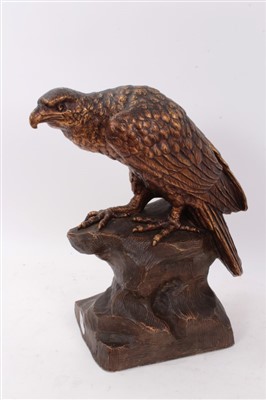 Lot 246 - Antiques Road Trip lot: Gilded terracotta sculpture of an Eagle