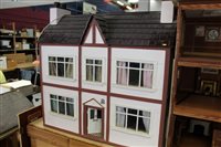 Lot 2736 - Large Edwardian Dolls' House - painted wood...