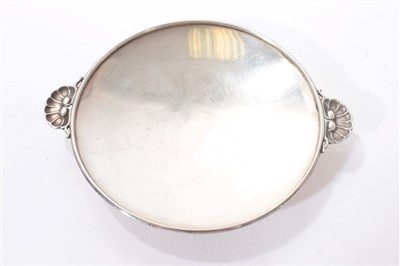 Lot 410 - Georg Jensen silver twin-handled dish