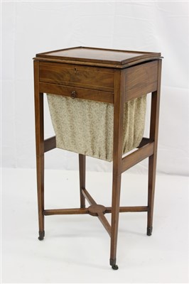 Lot 1654 - George III mahogany sewing table