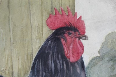 Lot 945 - George Robert Ruston watercolour - Cockerel