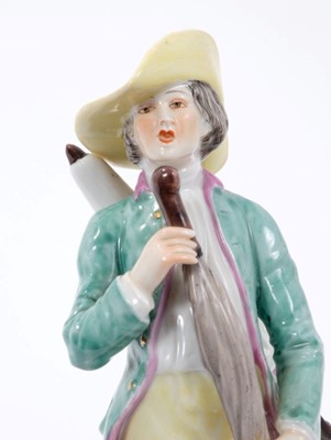 Lot 131 - Ludwigsburgh porcelain figure of an umbrella seller