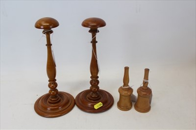 Lot 3547 - Two wig stands