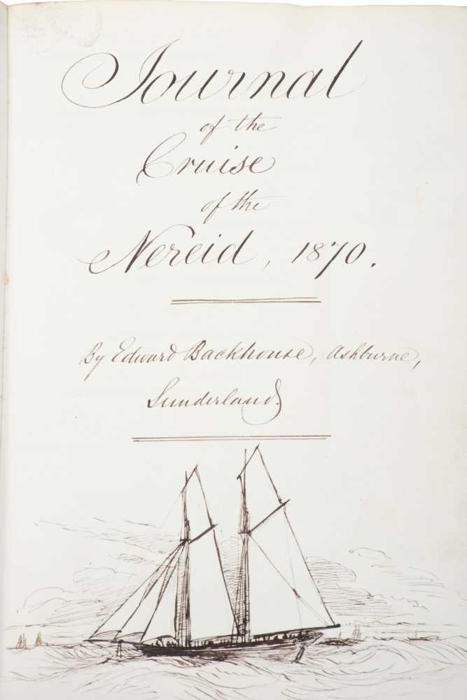 Lot 1106 - Edward Backhouse - ‘Journal of the Cruise of the Nereid, 1870’