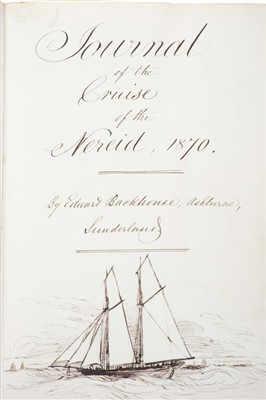 Lot 1106 - Edward Backhouse - ‘Journal of the Cruise of the Nereid, 1870’