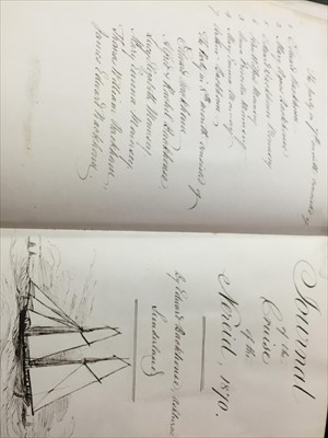 Lot 1106 - Edward Backhouse - ‘Journal of the Cruise of the Nereid, 1870’