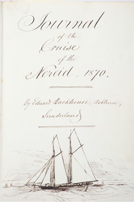 Lot 1106 - Edward Backhouse - ‘Journal of the Cruise of the Nereid, 1870’