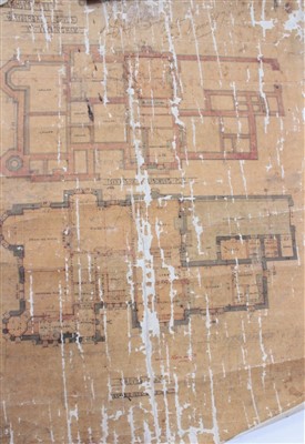 Lot 1229 - Architects drawings of Dryderdale Hall, designed by Alfred Waterhouse (1830-1905)