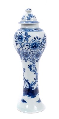 Lot 292 - Rare 18th century Lowestoft porcelain vase and cover