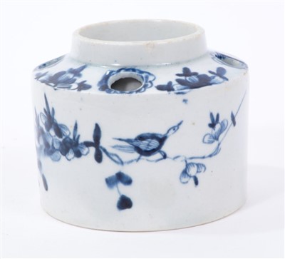 Lot 296 - Rare Lowestoft porcelain inkpot, circa 1765