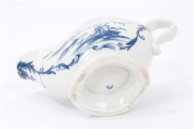 Lot 299 - 18th century Worcester blue and white sauce boat