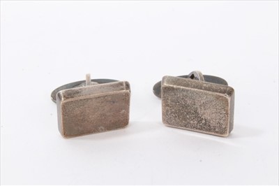 Lot 3277 - Pair of Georg Jensen silver cufflinks