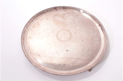 Lot 413 - Contemporary silver salver, by Roberts & Belk, Sheffield 1974, 35cm diameter