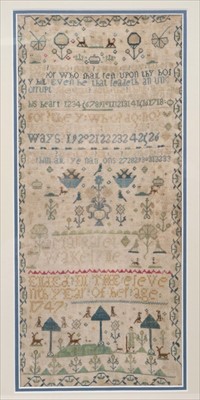 Lot 760 - Rare George II sampler