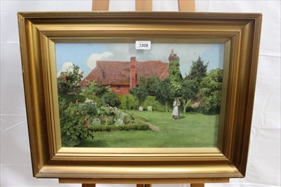 Lot 1306 - English School, early 20th century Country house, signed with initials and dated 07