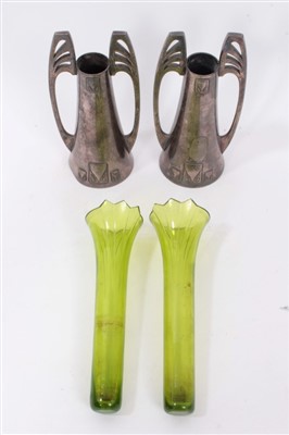 Lot 1111 - Pair of early 20th century WMF spill vases