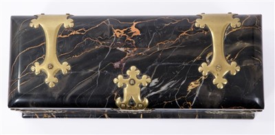 Lot 1182 - Victorian marble cigarette case