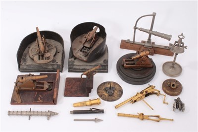 Lot 1200 - Unusual group of scratch built miniature articulated models of cannons