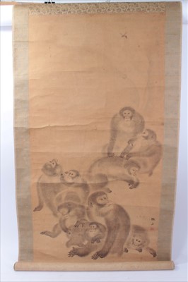 Lot 1098 - Antique Japanese scroll painting