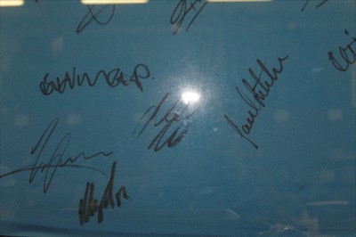 Lot 3758 - Manchester City signed shirt in frame