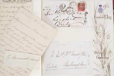 Lot 798 - First half 19th century book of letters from royalty, politicians and celebrated figures