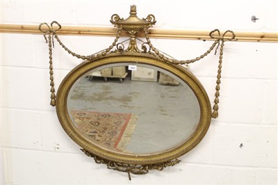 Lot 1637 - Edwardian Adam-style gilt framed wall mirror