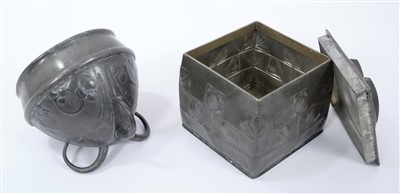 Lot 1112 - Archibald Knox for Liberty & Co. Tudric pewter tea caddy