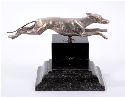 Lot 538 - Modern silver model of a greyhound by Barnard Bros.