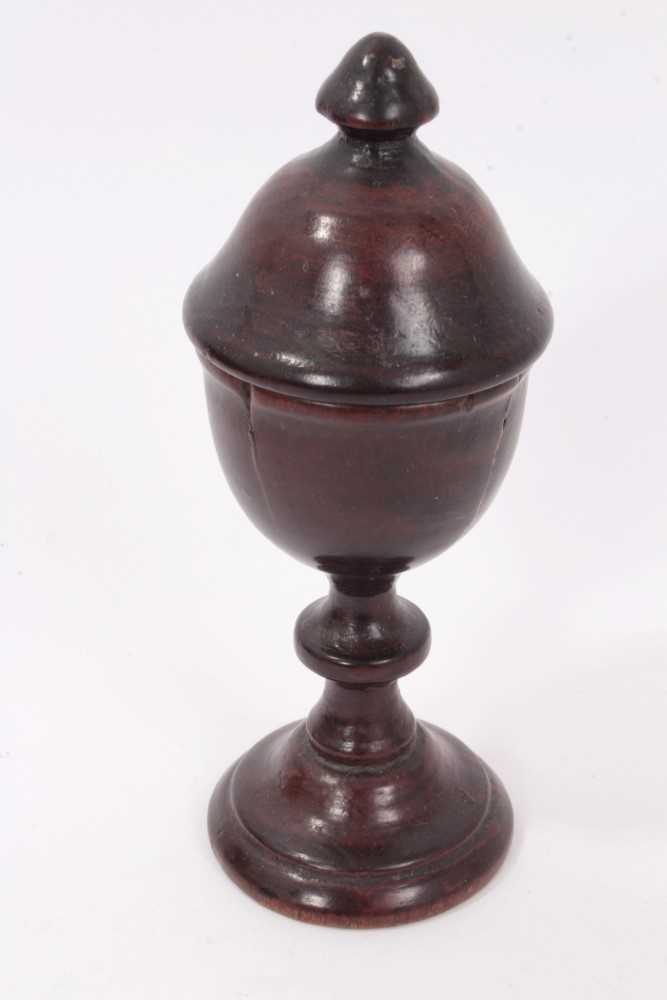 Lot 1147 - 17th century treen cup and cover