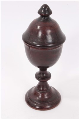 Lot 1147 - 17th century treen cup and cover