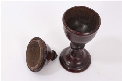 Lot 1147 - 17th century treen cup and cover