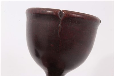 Lot 1147 - 17th century treen cup and cover