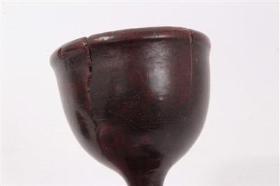 Lot 1147 - 17th century treen cup and cover